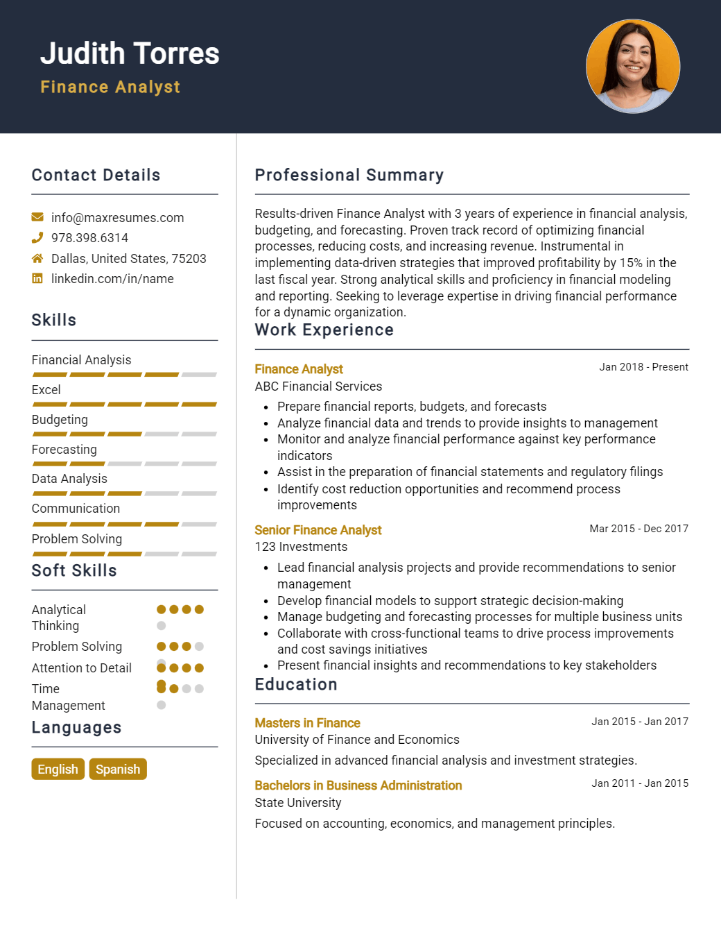 analyst-resume-sample