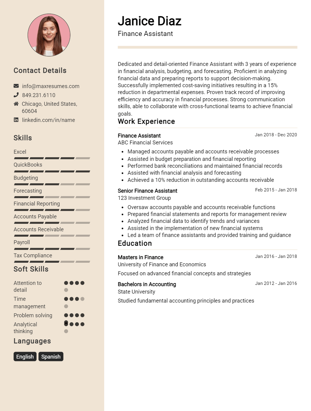 assistant-resume-sample