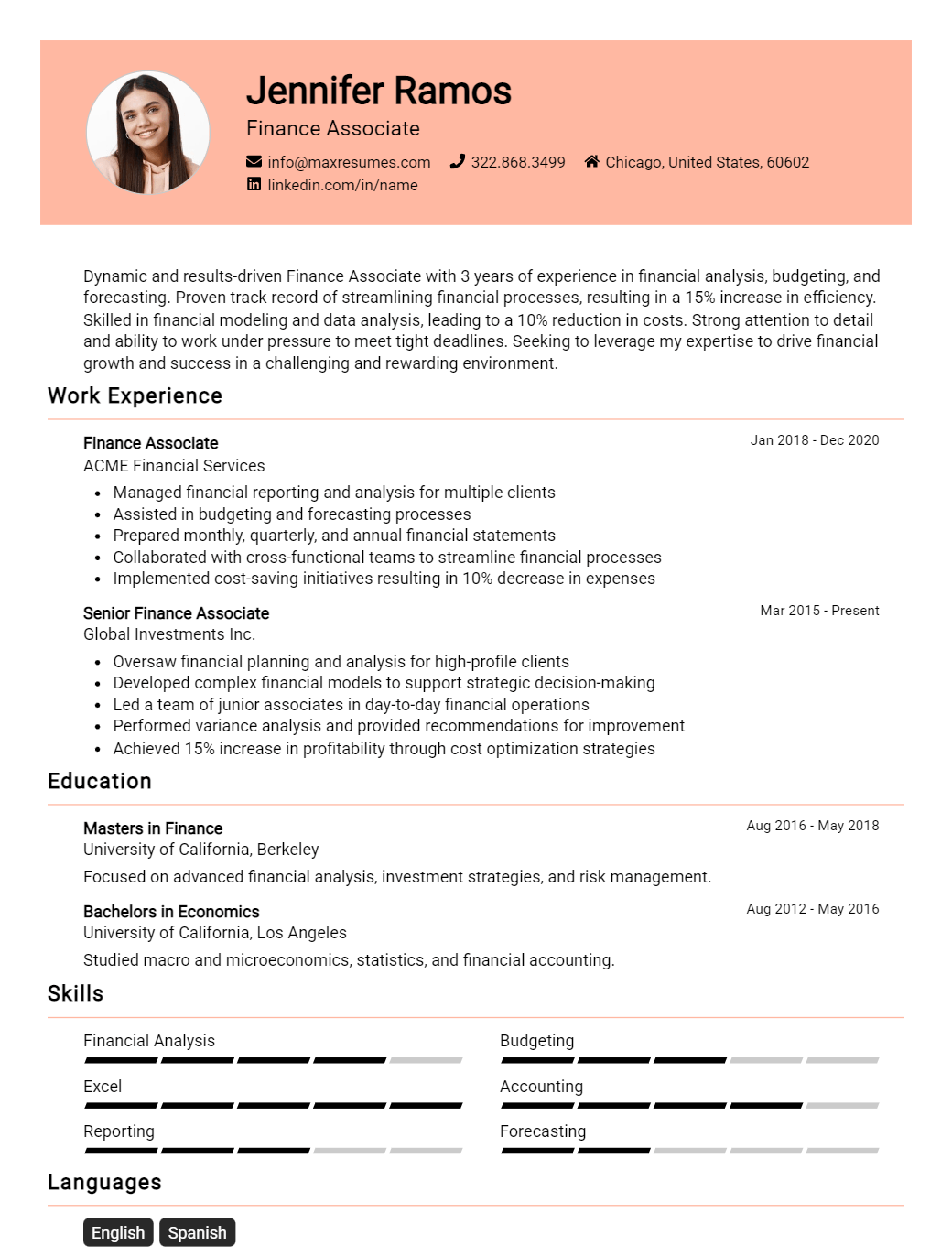 associate-resume-sample