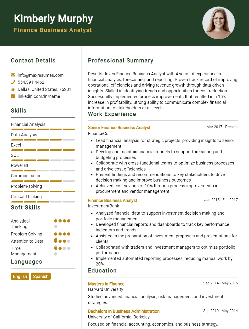 business-analyst-resume-sample