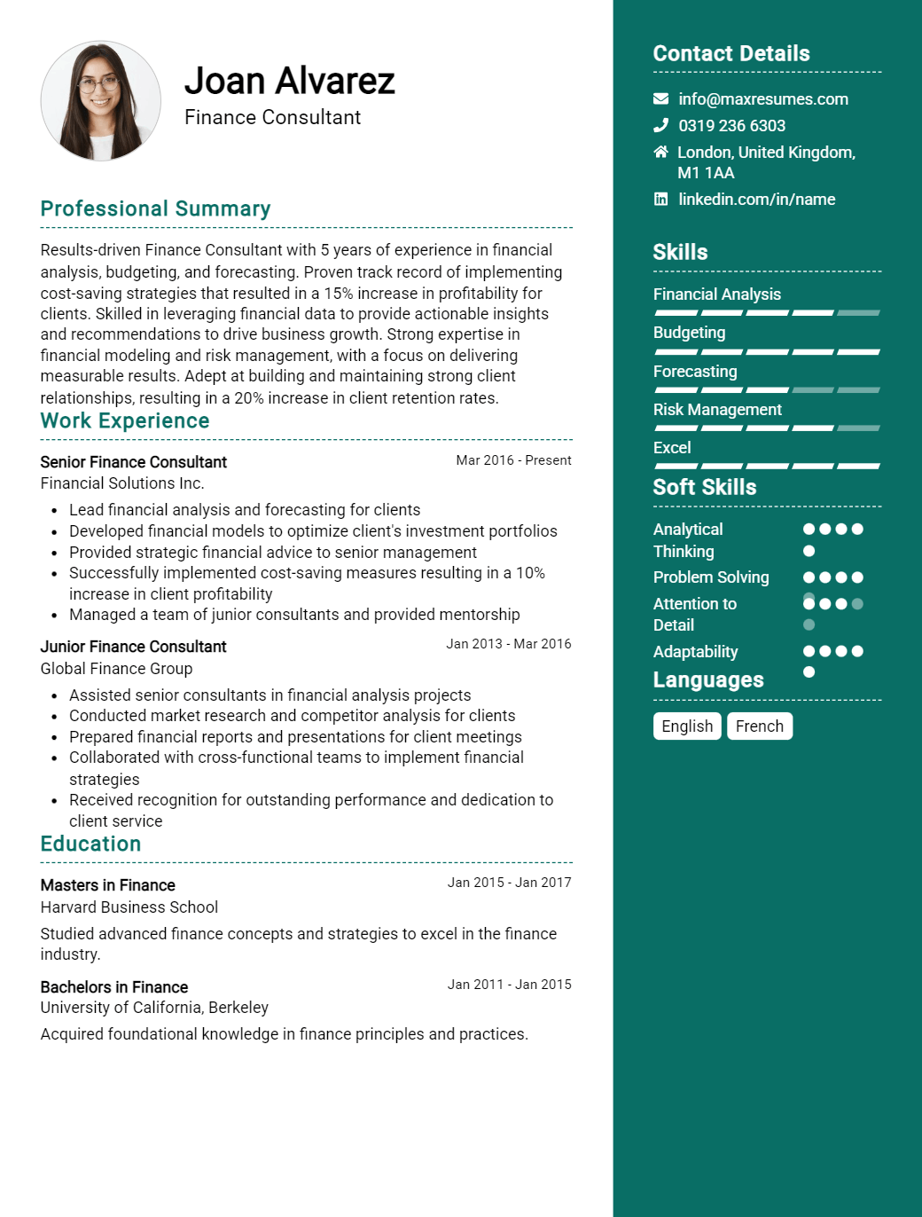 consultant-resume-sample