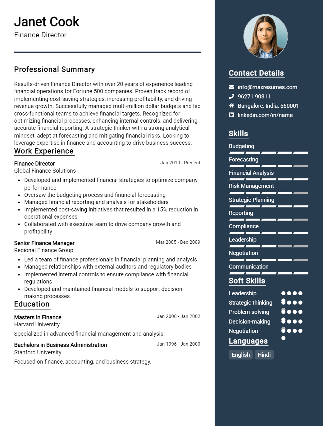 director-resume-sample
