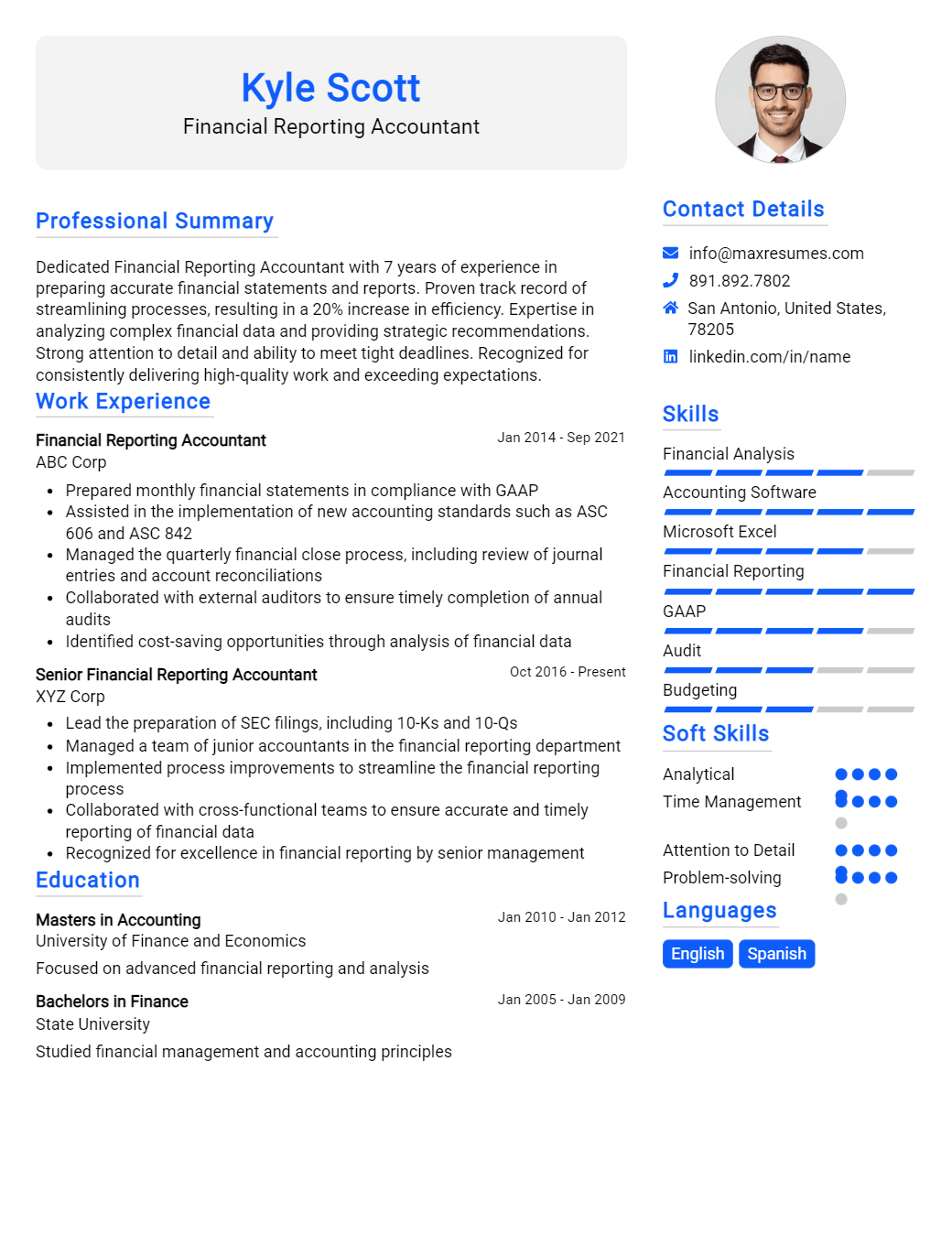 financial-reporting-accountant-resume-sample