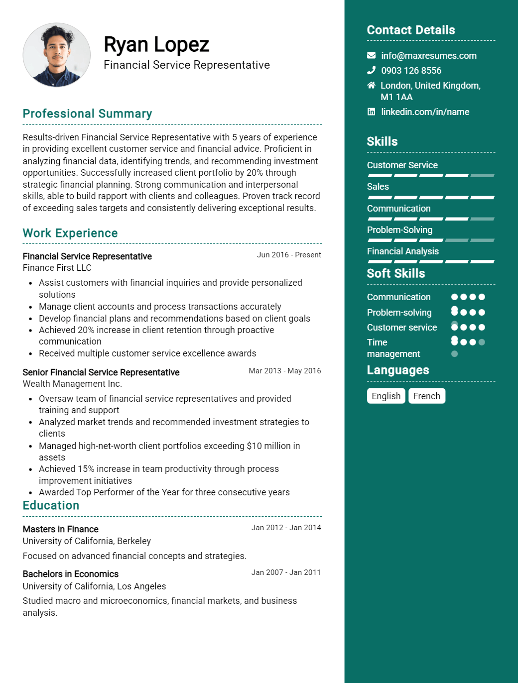 financial-service-representative-resume-sample