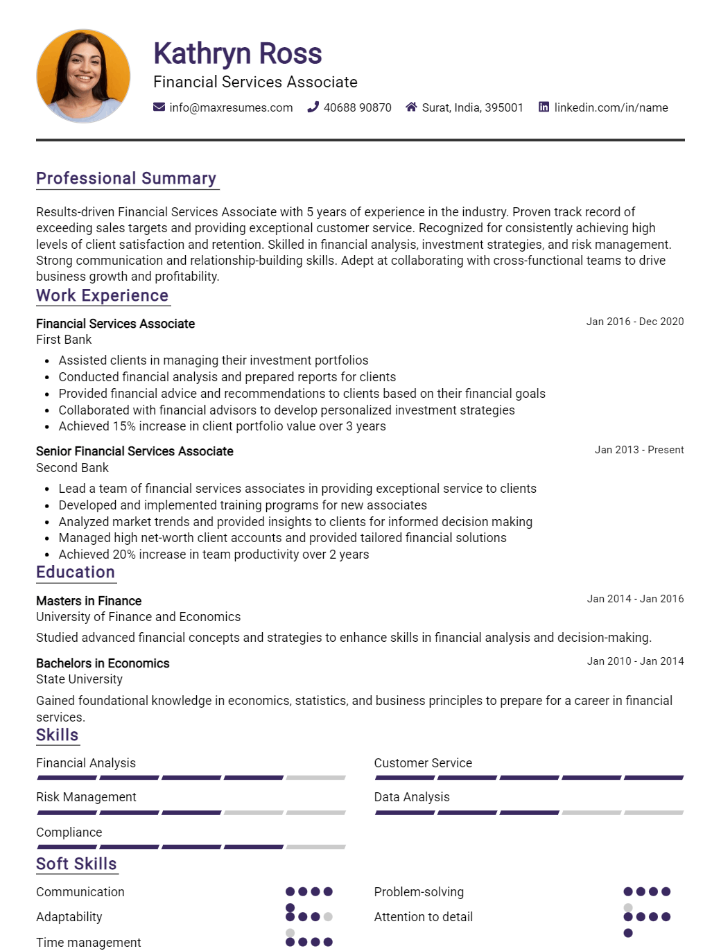 financial-services-associate-resume-sample