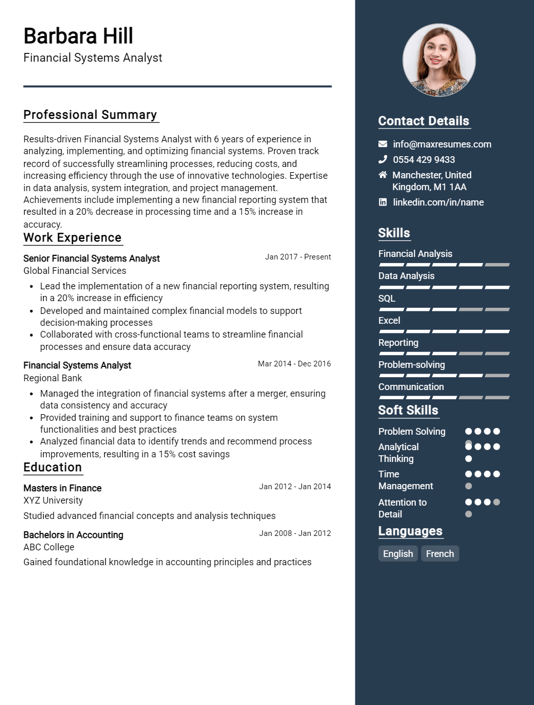 financial-systems-analyst-resume-sample
