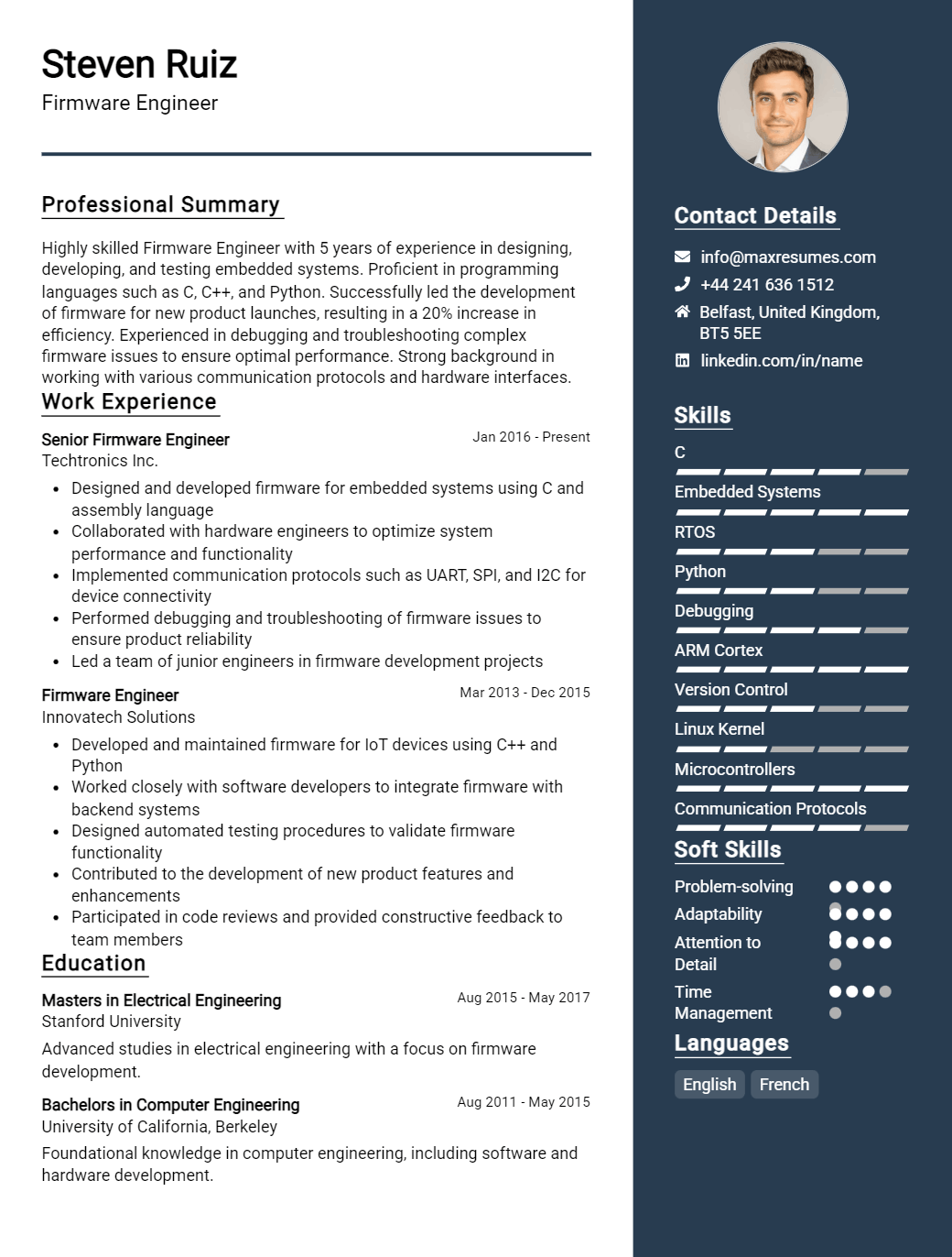 firmware-engineer-resume-sample