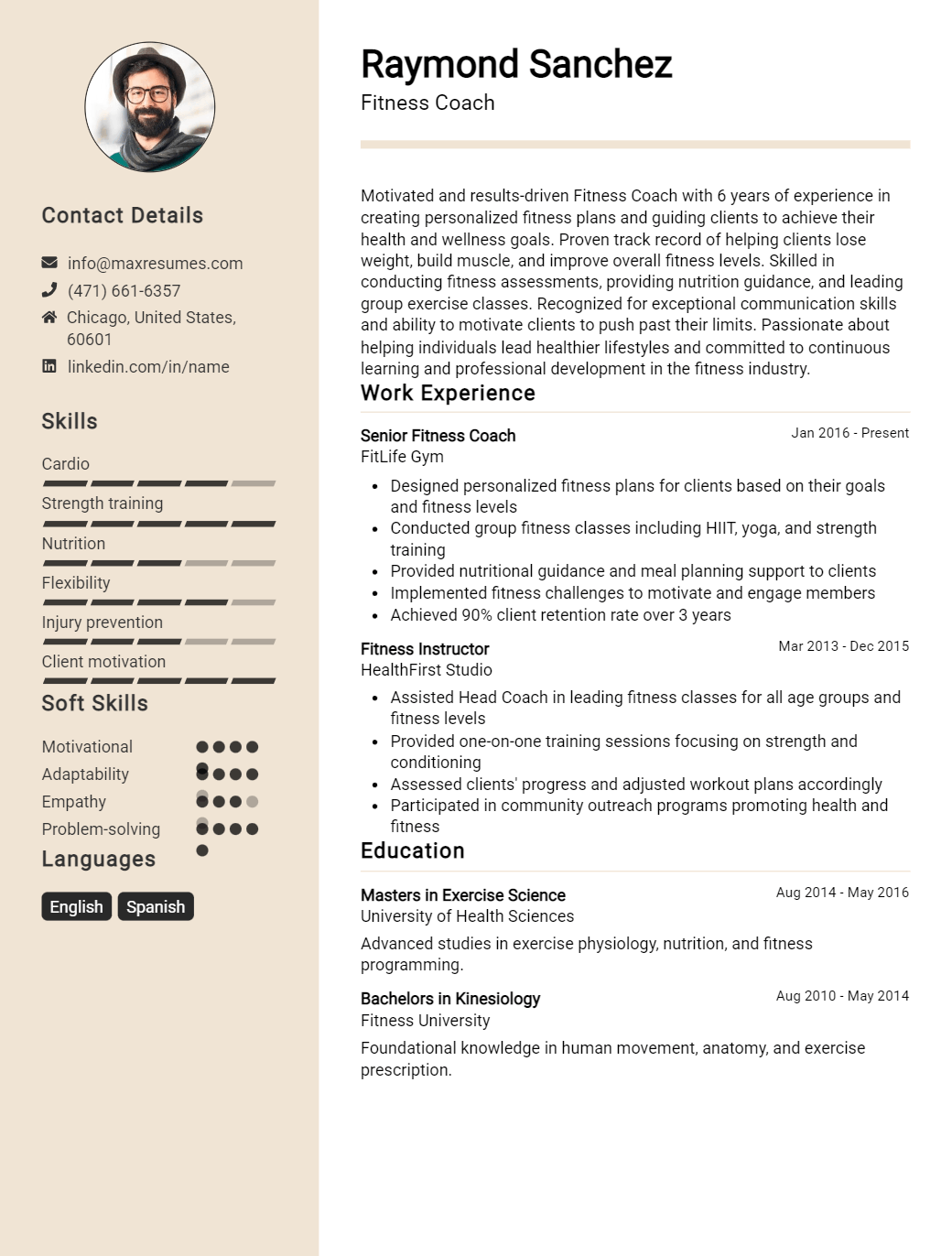 fitness-coach-resume-sample