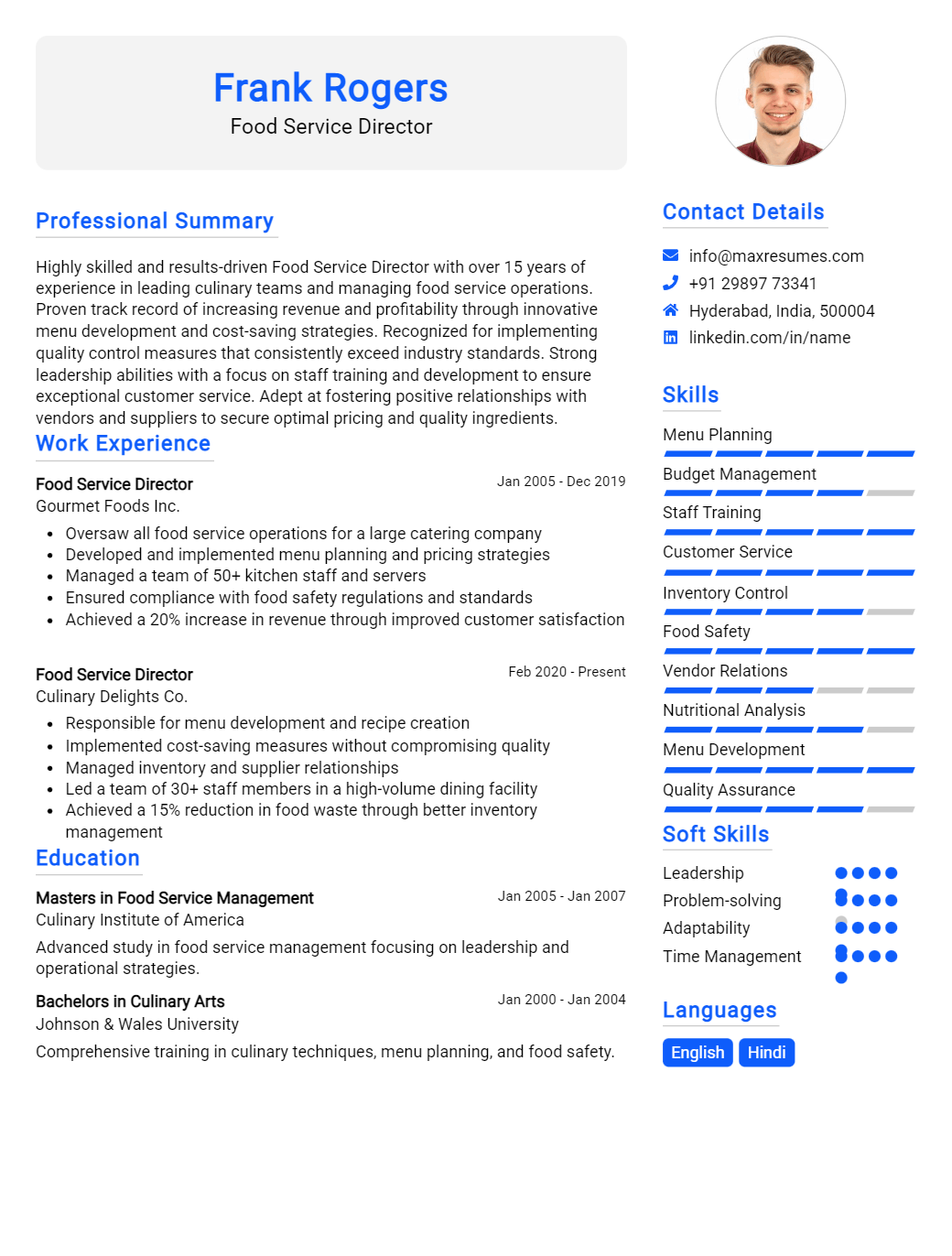 director-resume-sample
