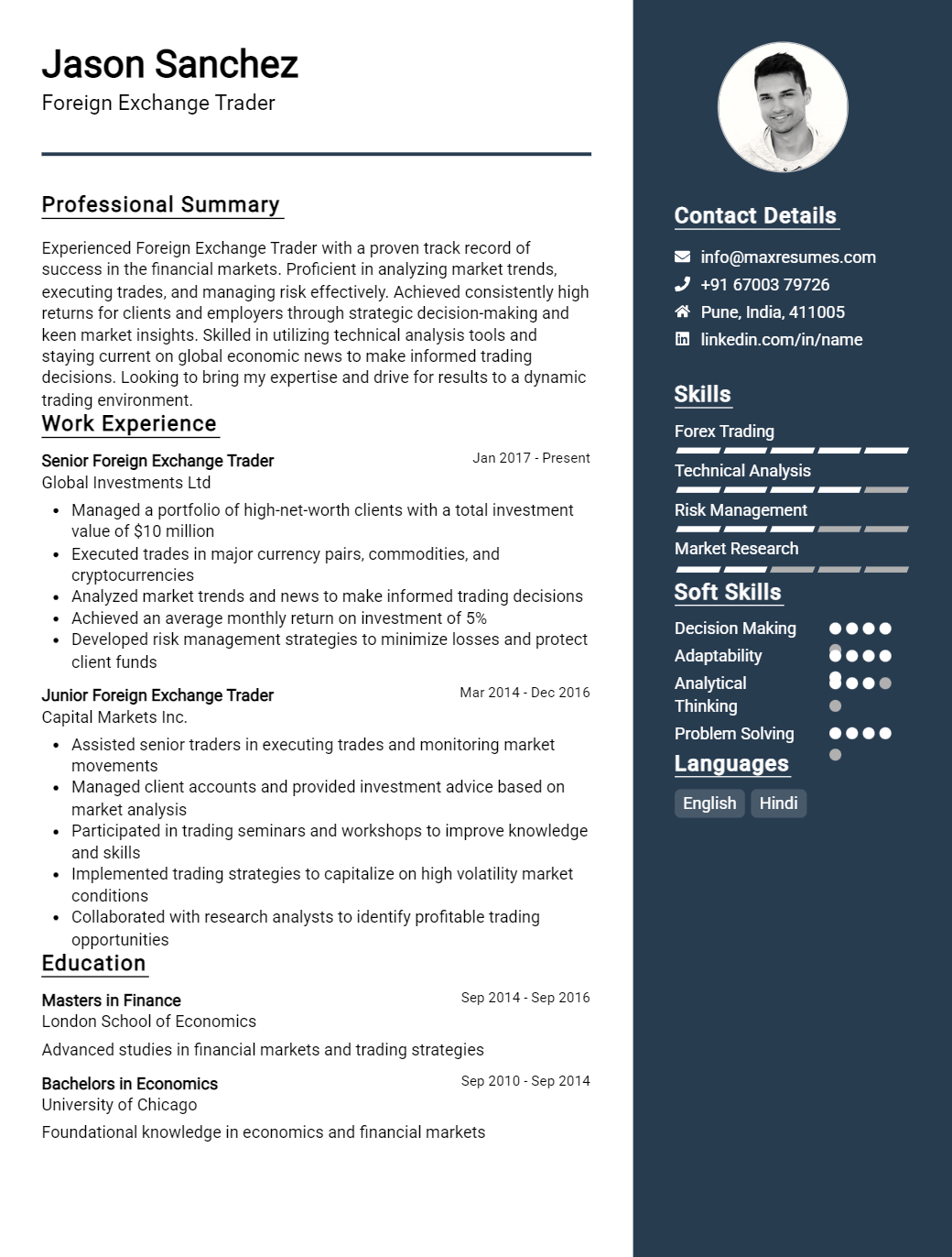 foreign-exchange-trader-resume-sample