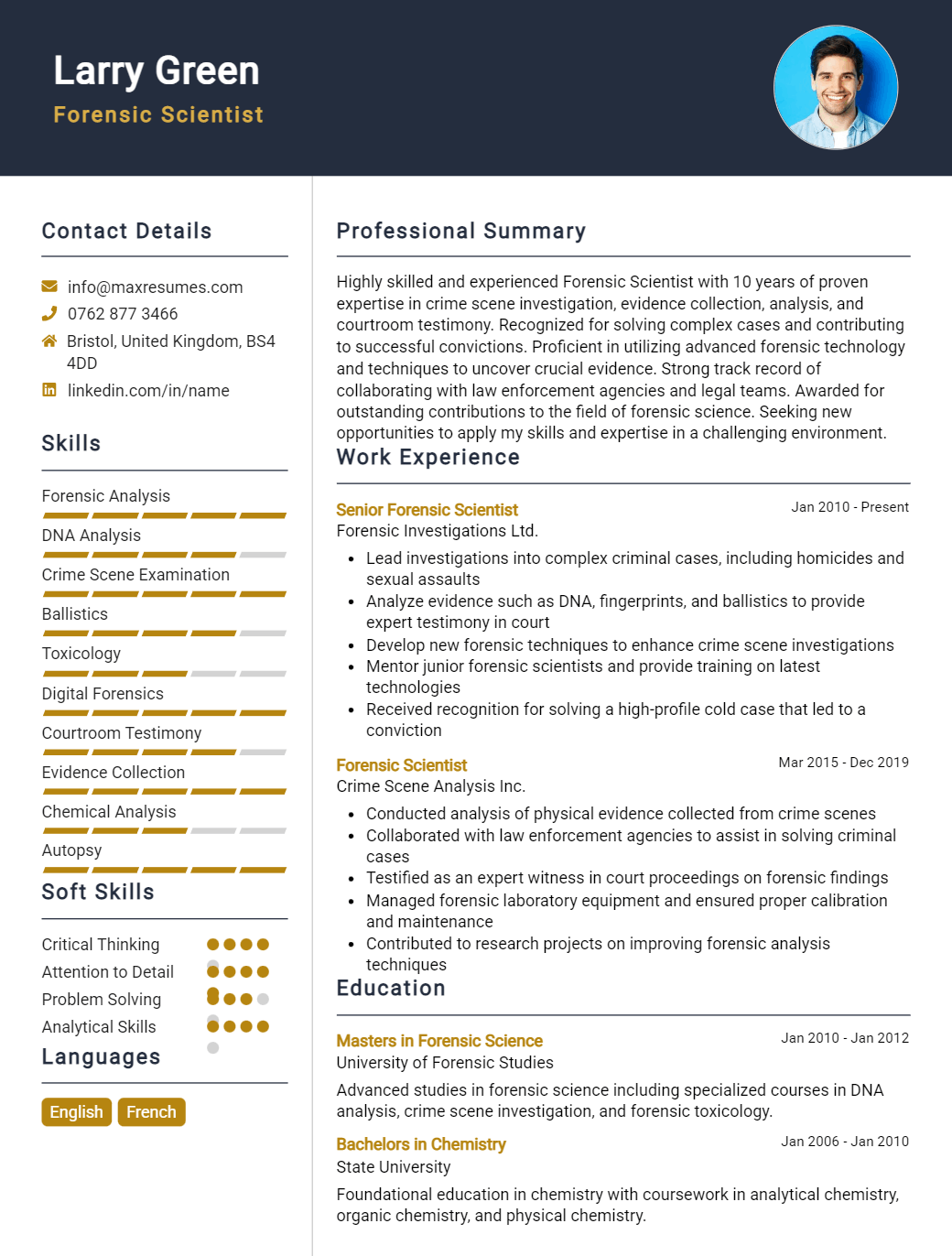 forensic-scientist-resume-sample