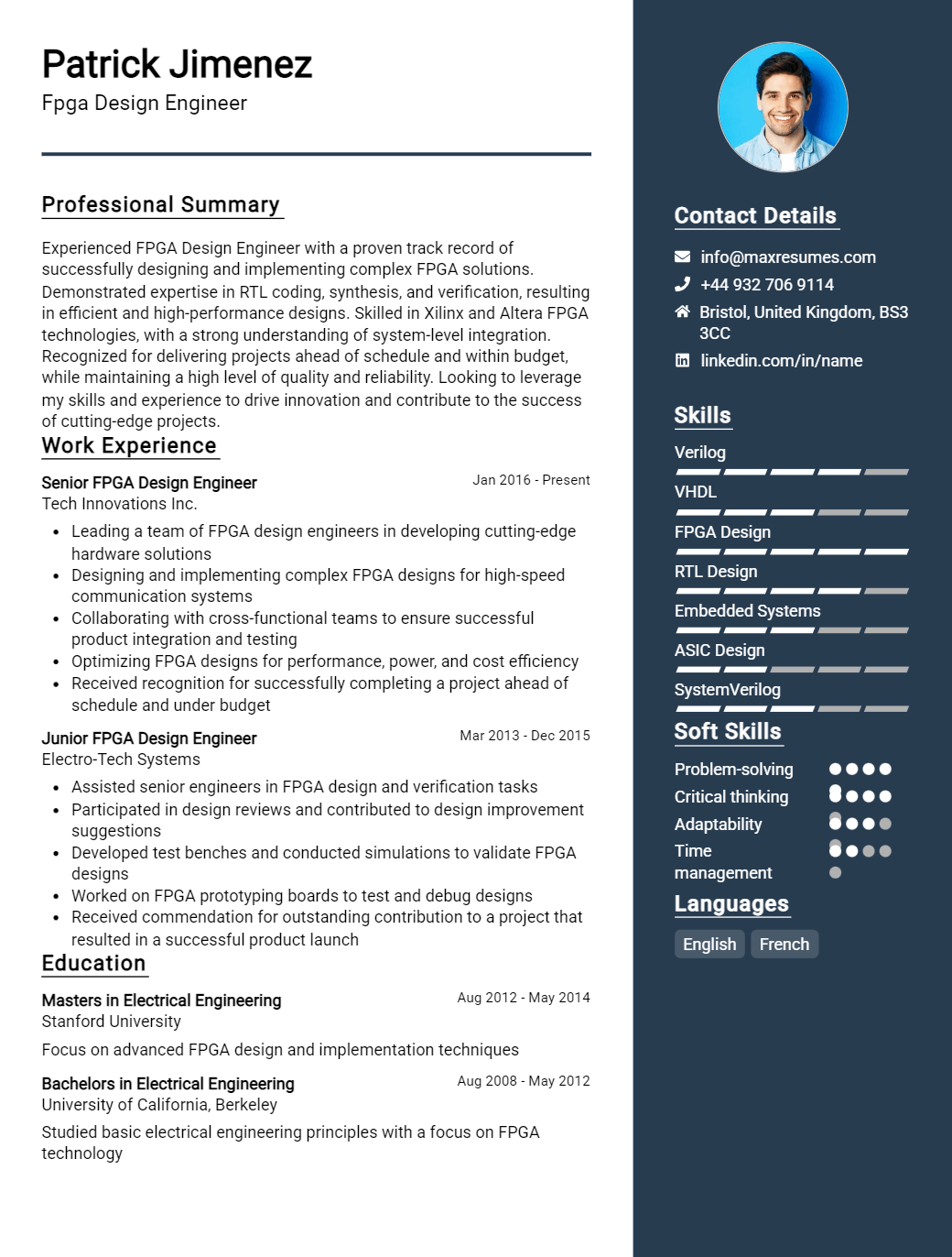 fpga-design-engineer-resume-sample