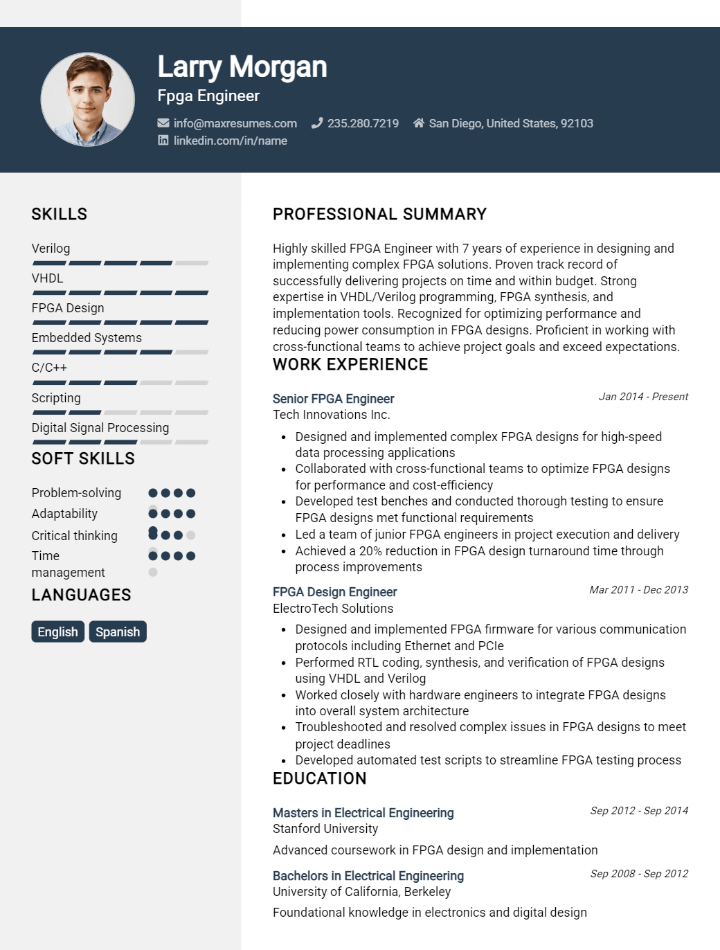 fpga-engineer-resume-sample