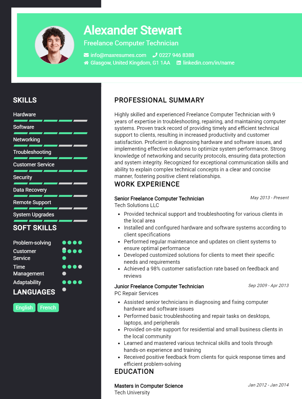 freelance-computer-technician-resume-sample