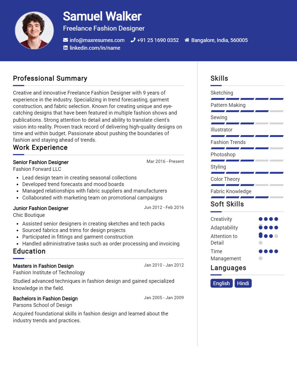 freelance-fashion-designer-resume-sample
