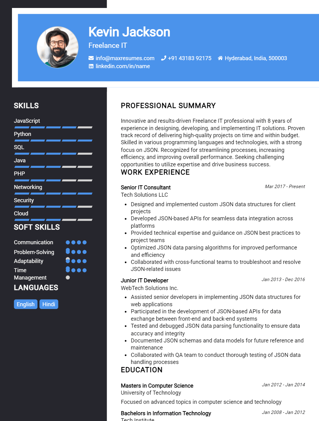 freelance-it-resume-sample