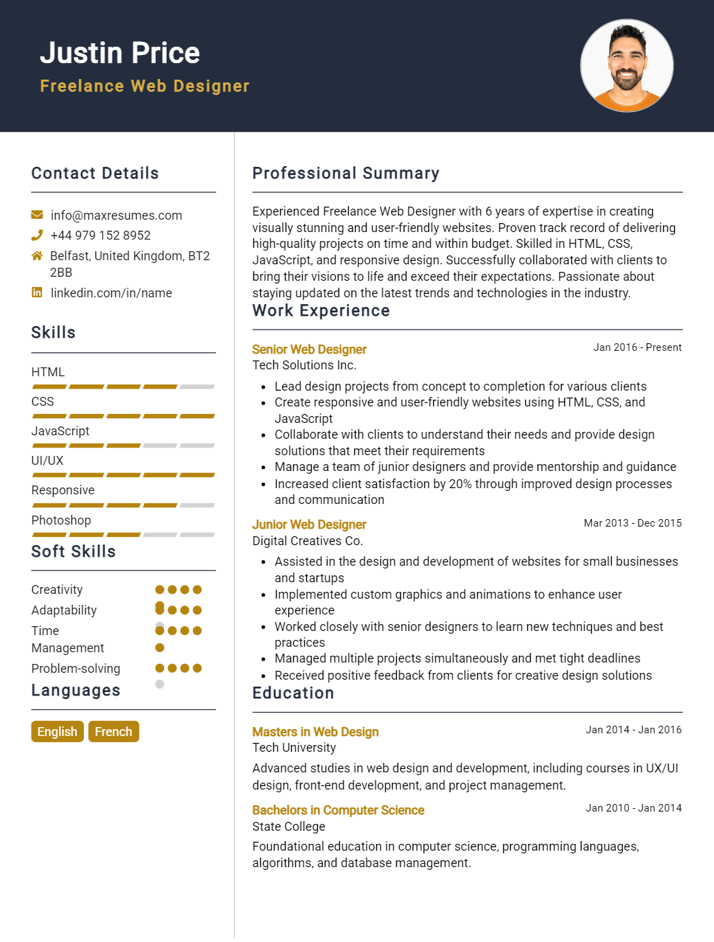 freelance-web-designer-resume-sample