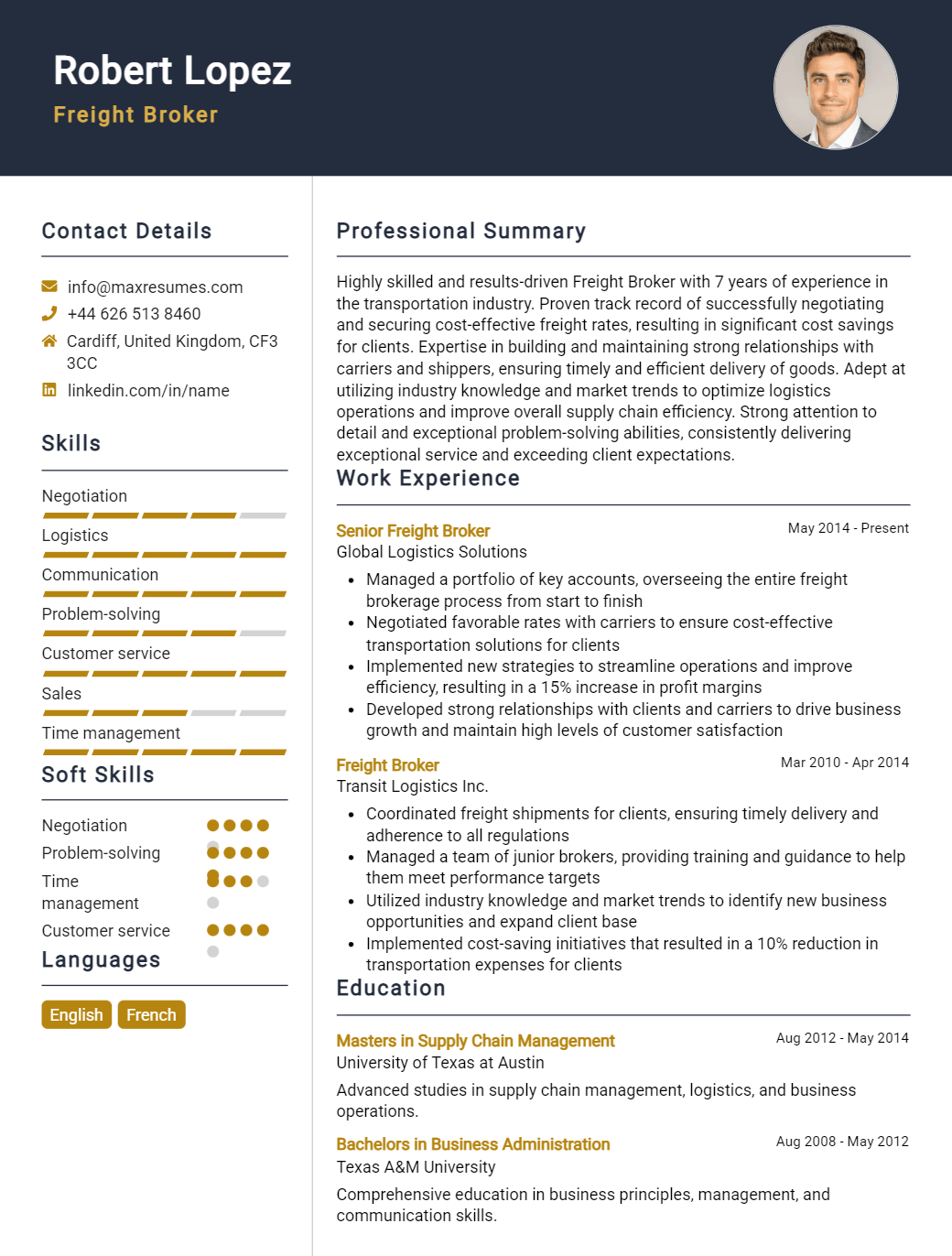 freight-broker-resume-sample