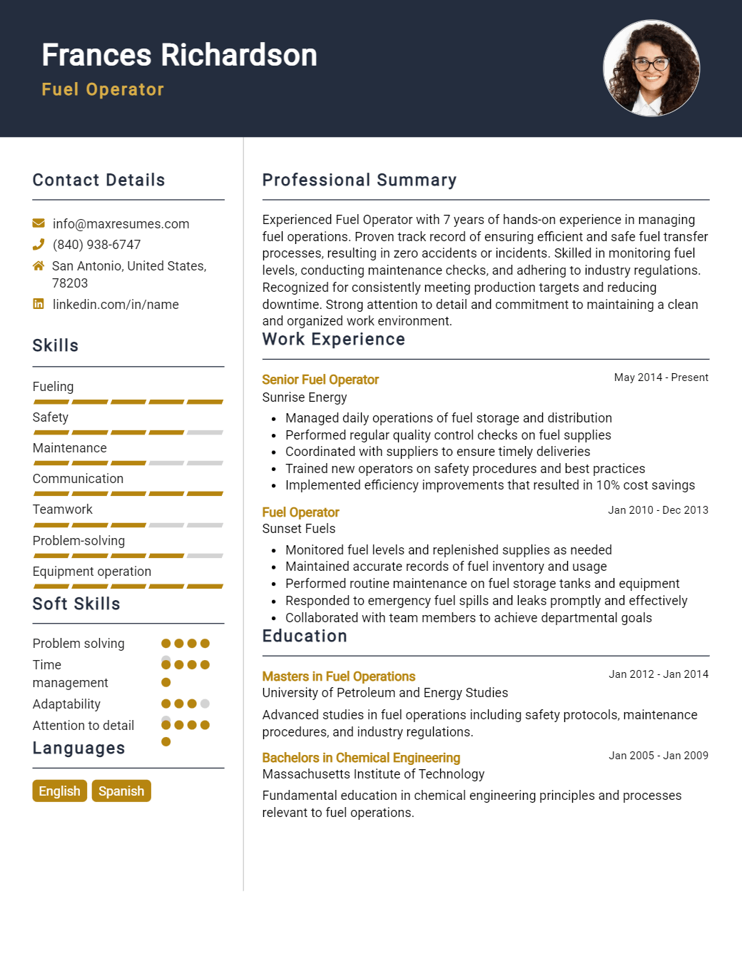 fuel-operator-resume-sample