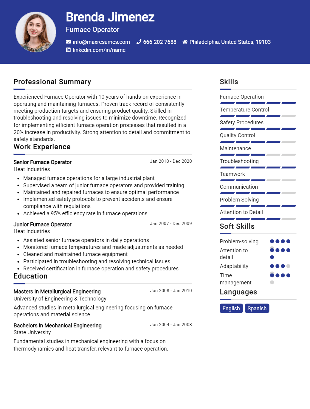 furnace-operator-resume-sample