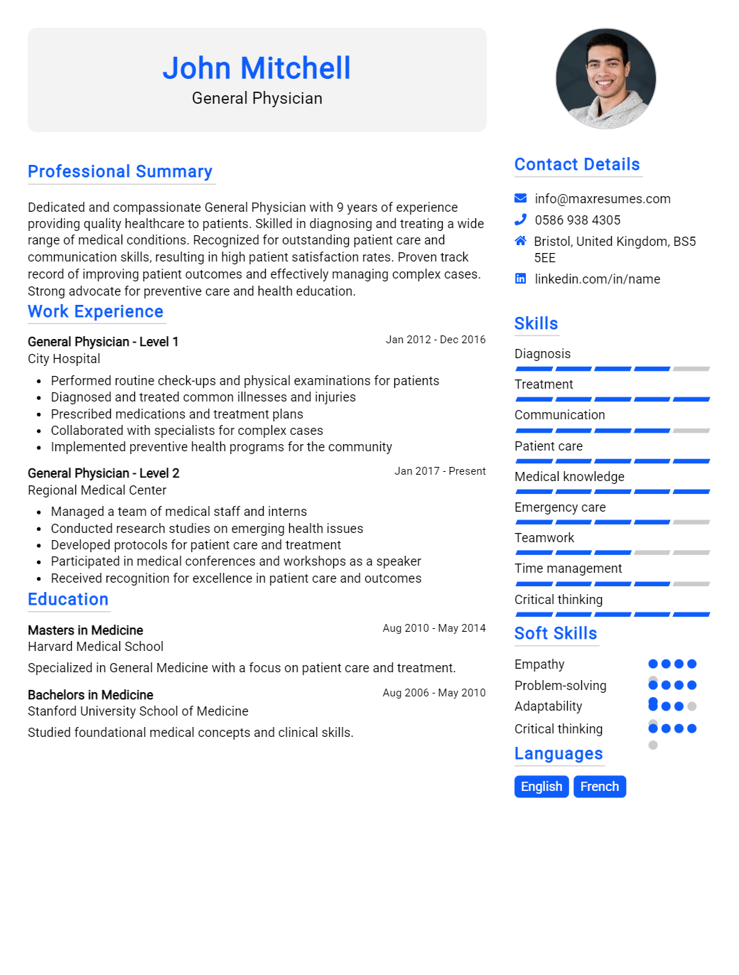 general-physician-resume-sample