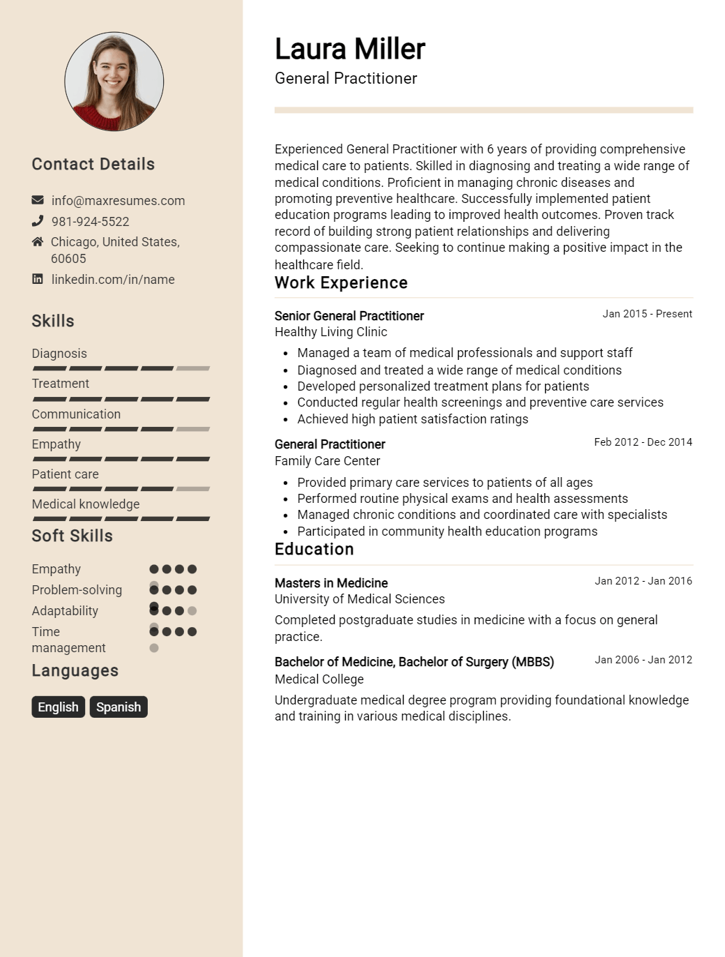 general-practitioner-resume-sample