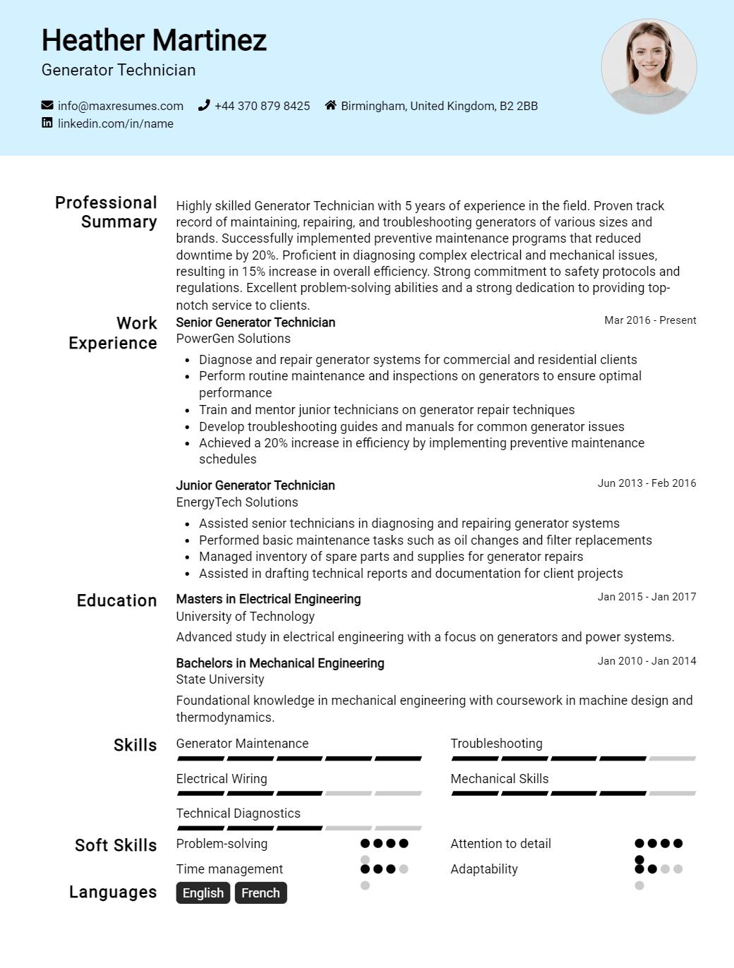 generator-technician-resume-sample