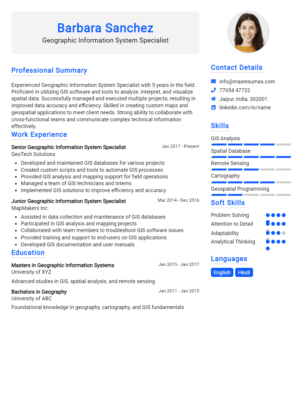 geographic-information-system-specialist-resume-sample