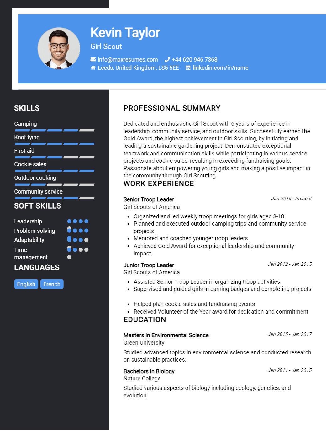 girl-scout-resume-sample