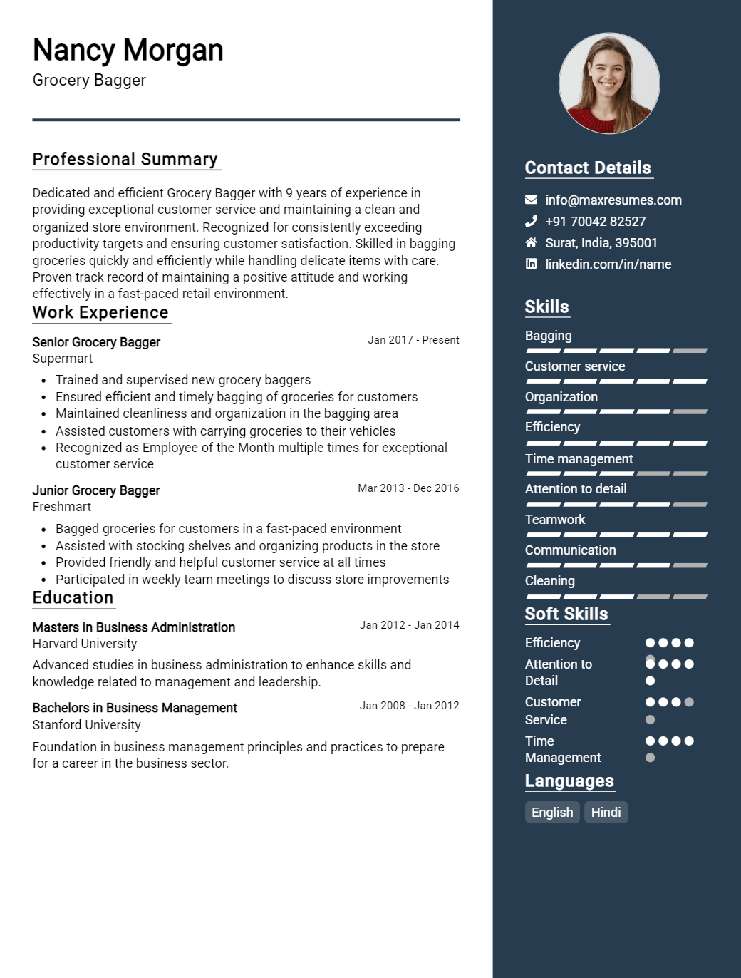 grocery-bagger-resume-sample