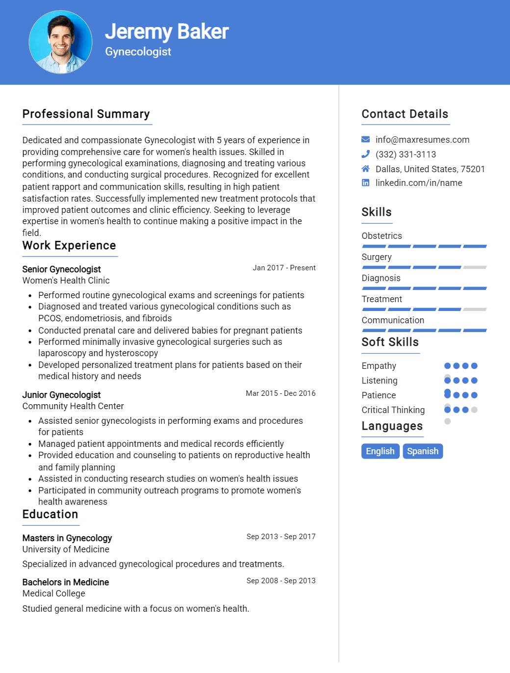 gynecologist-resume-sample