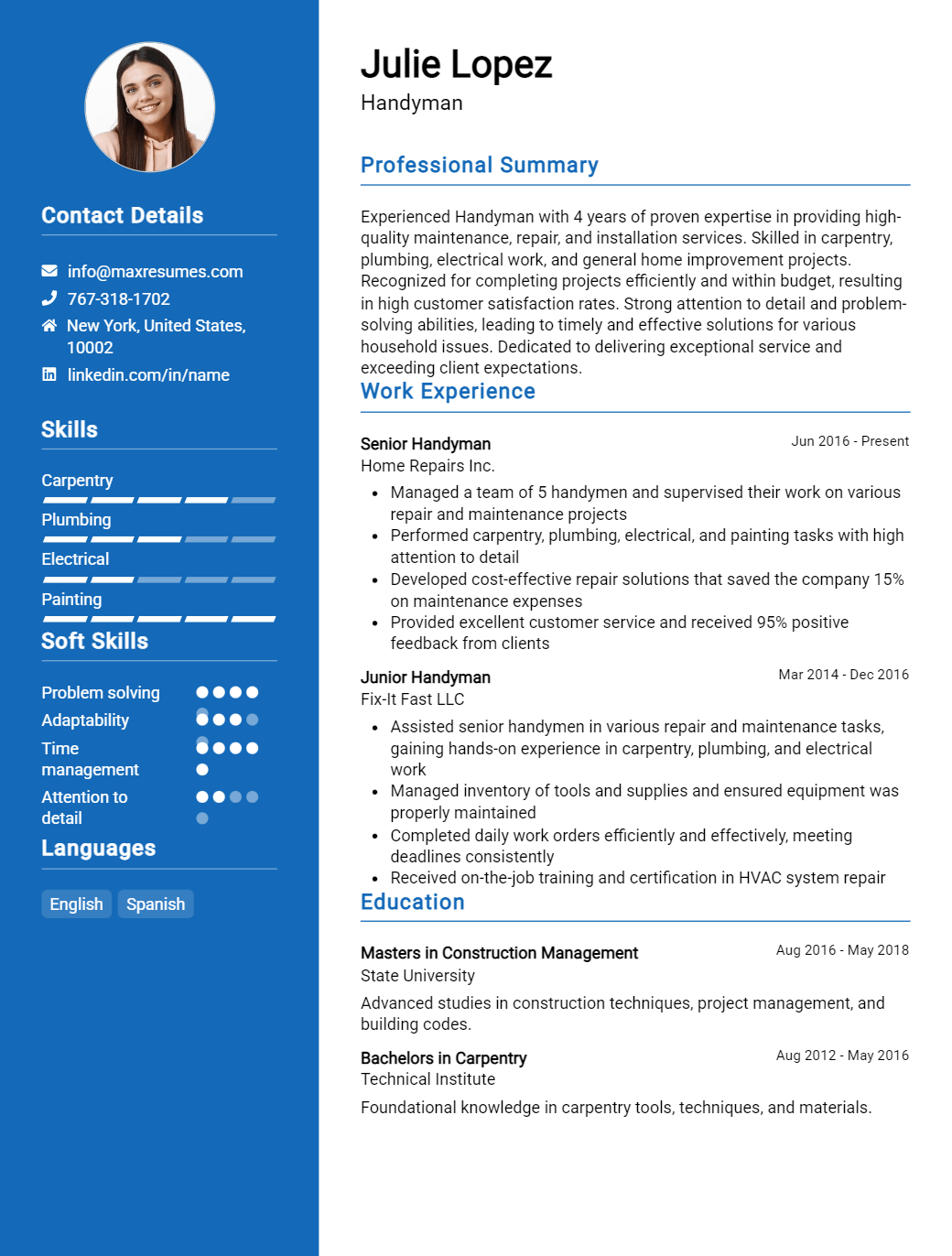 handyman-resume-sample