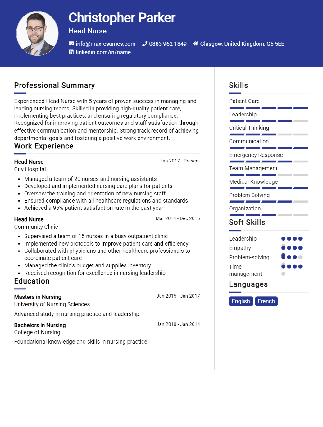 head-nurse-resume-sample