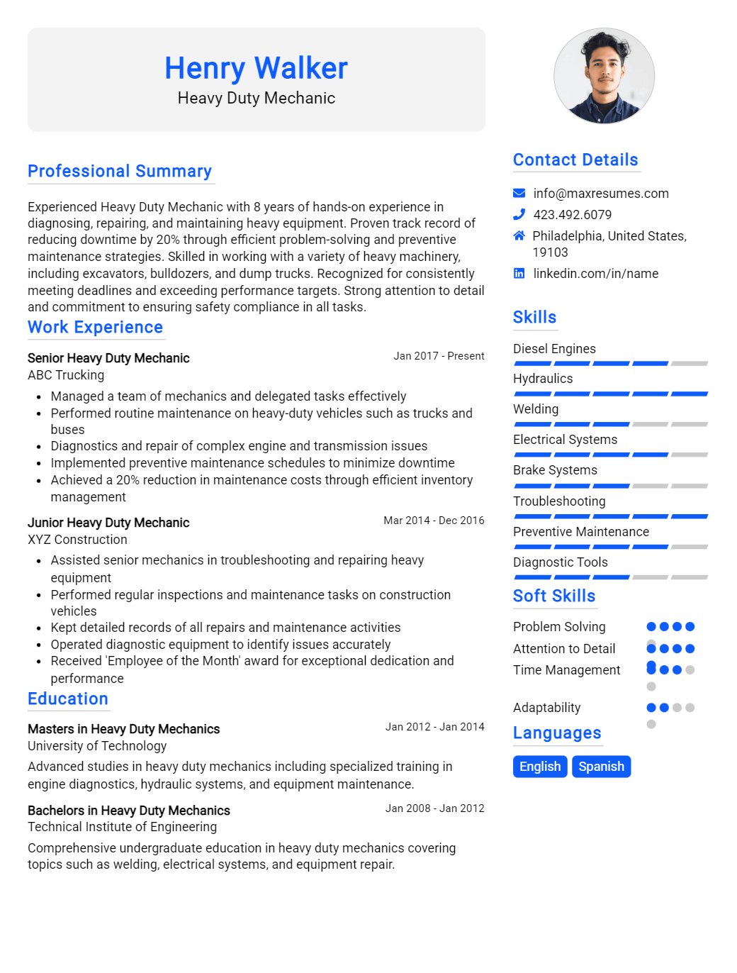 heavy-duty-mechanic-resume-sample