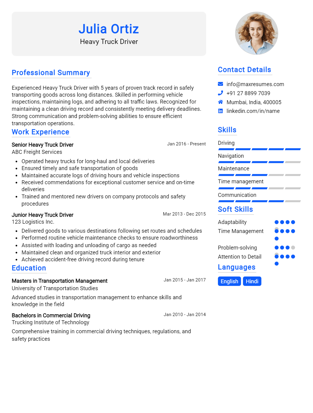 heavy-truck-driver-resume-sample
