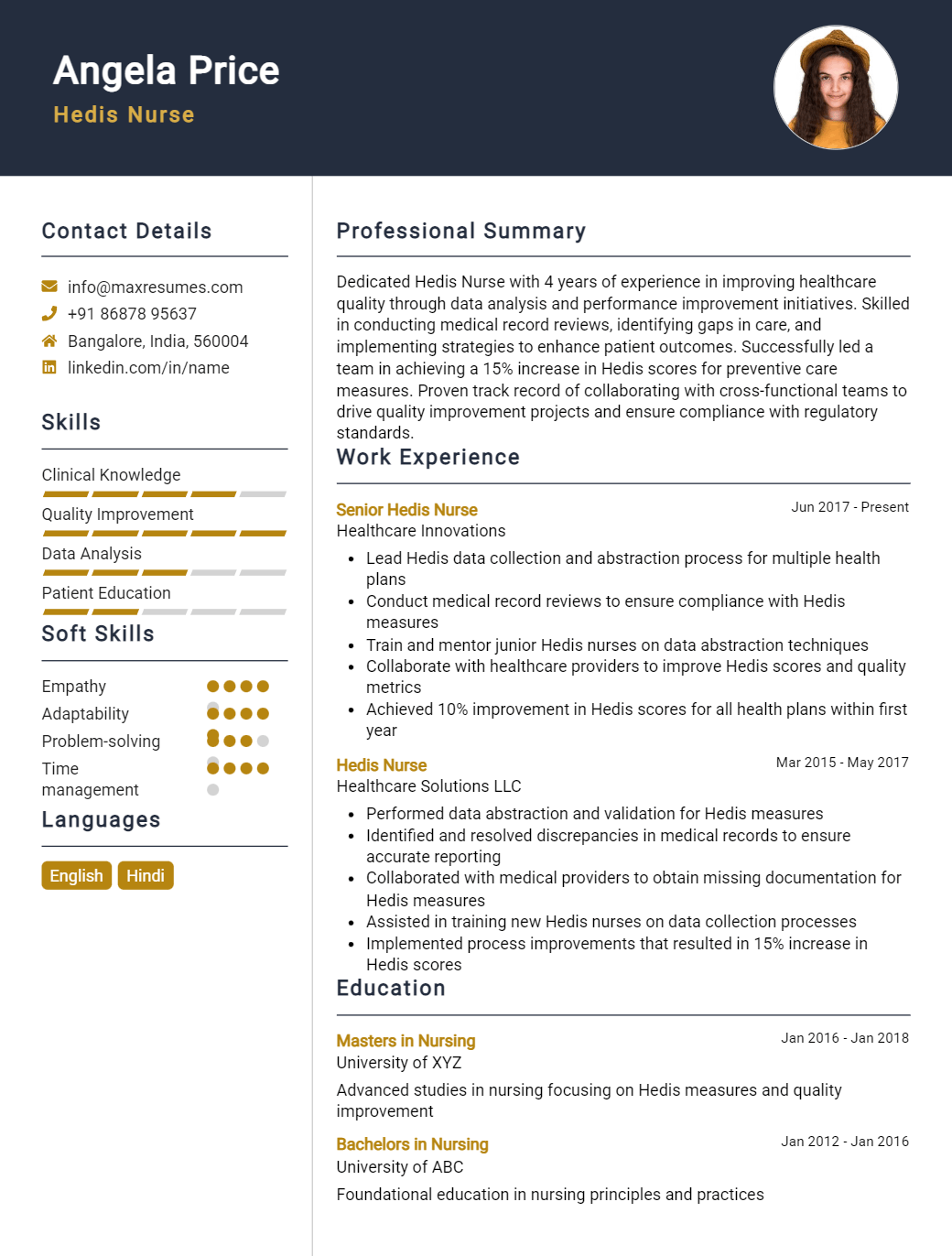 hedis-nurse-resume-sample