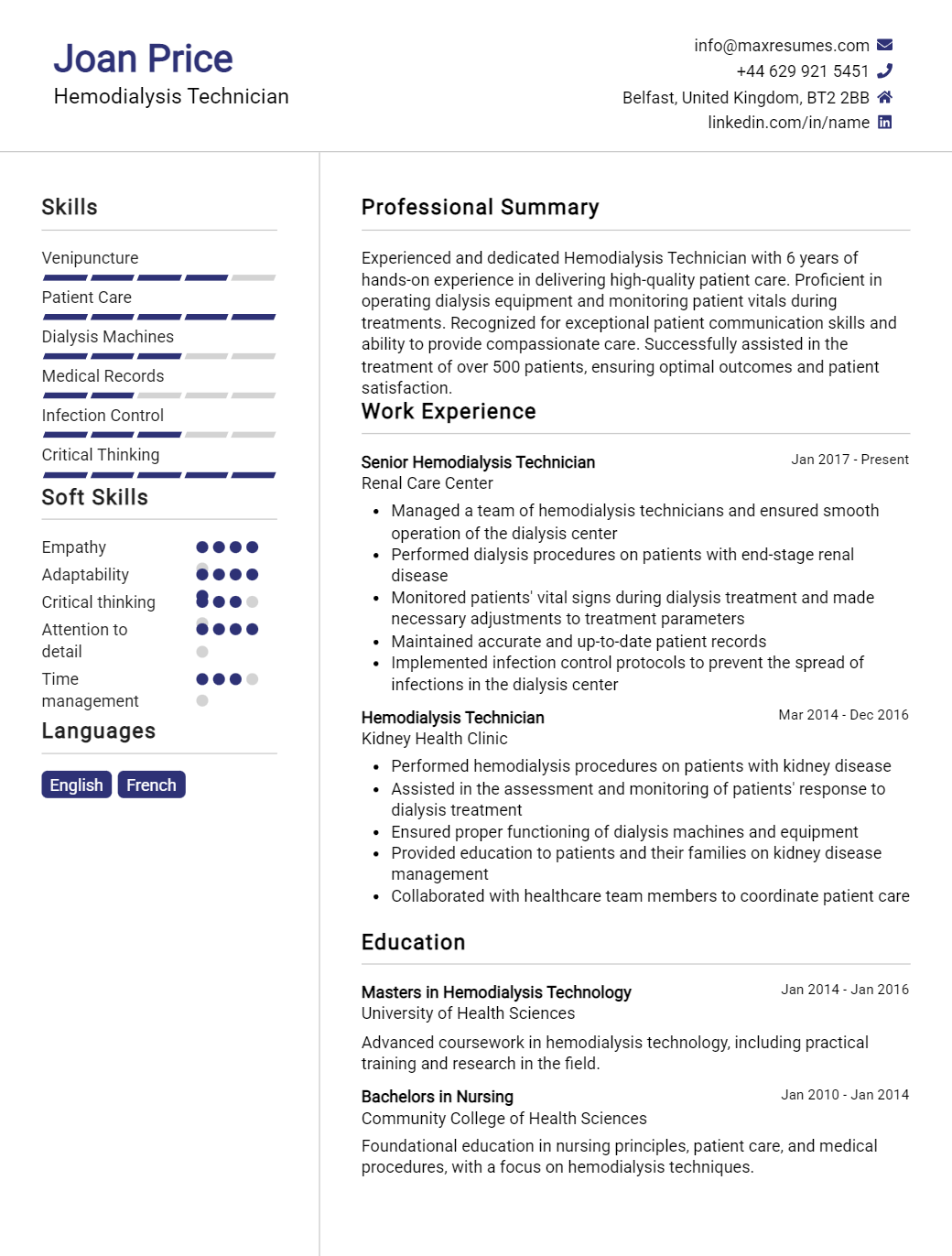hemodialysis-technician-resume-sample