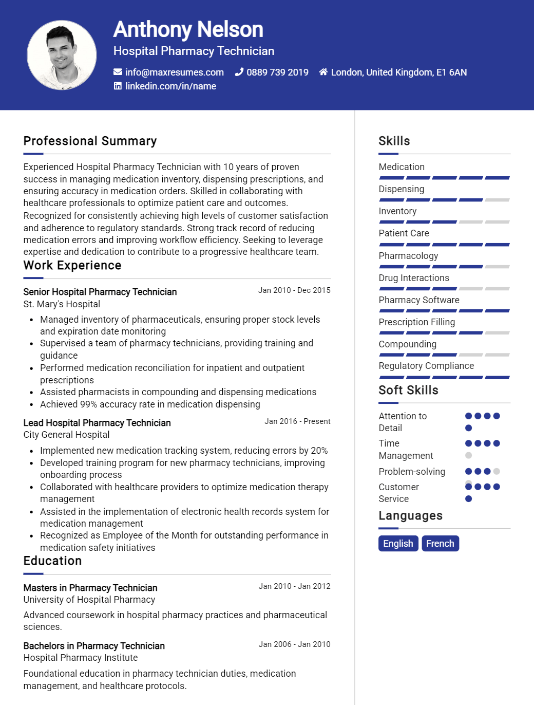 hospital-pharmacy-technician-resume-sample