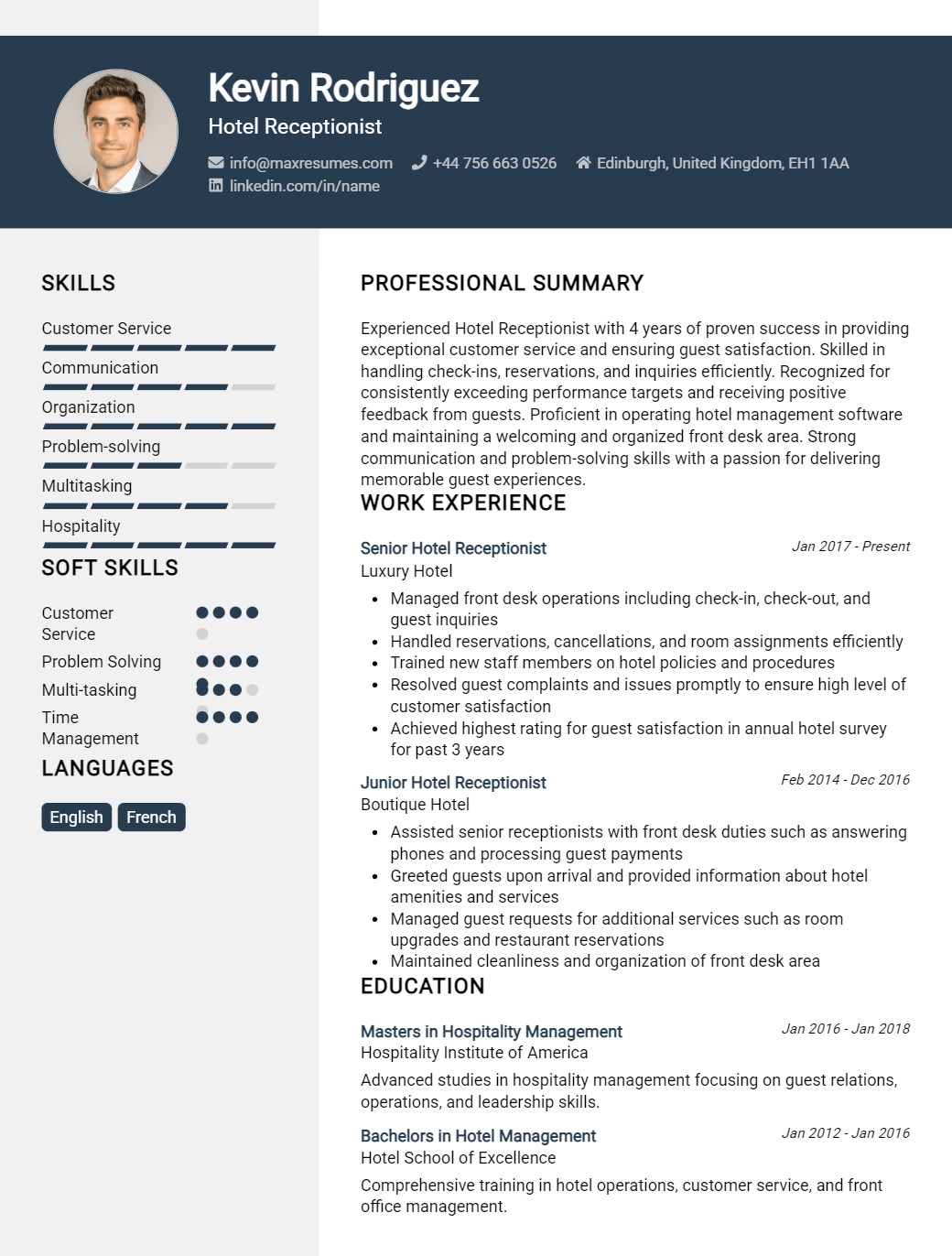 hotel-receptionist-resume-sample