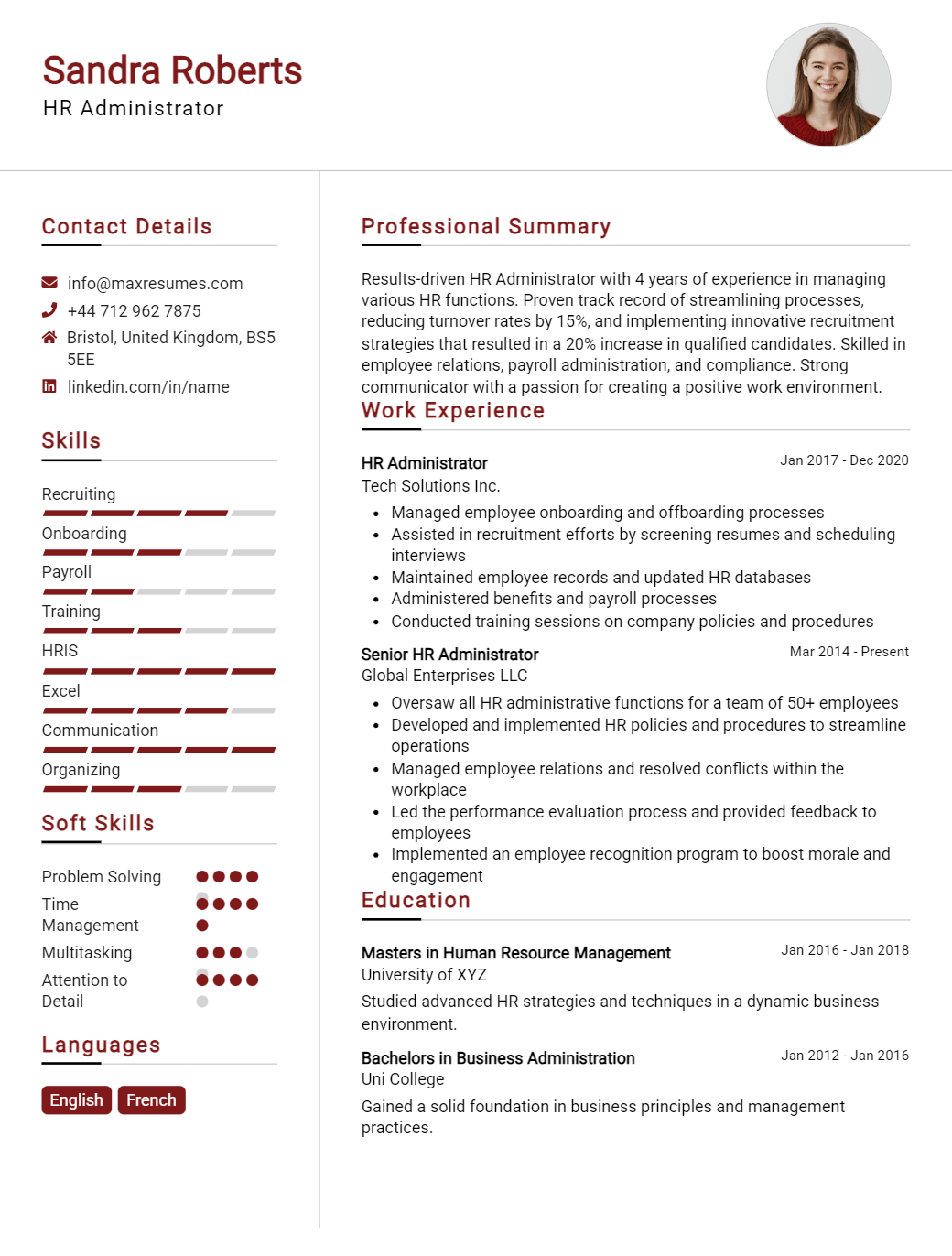 administrator-resume-sample