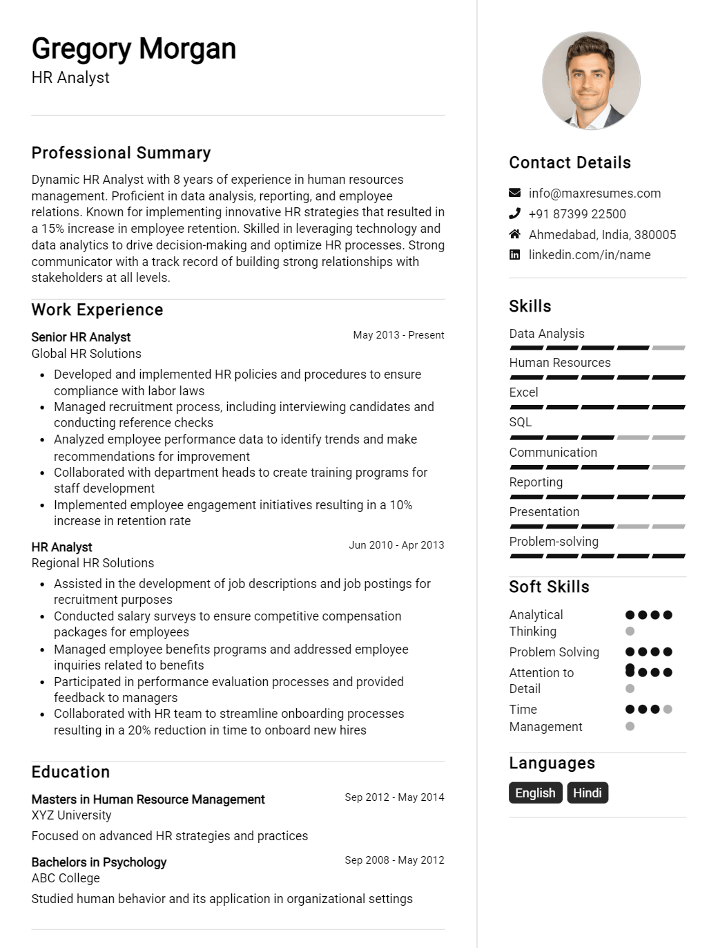 analyst-resume-sample