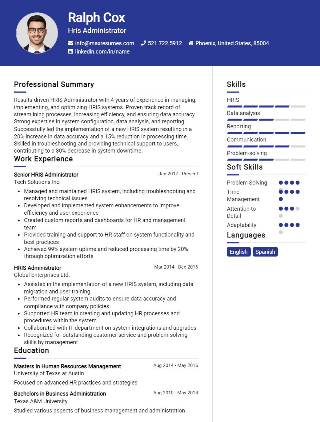 hris-administrator-resume-sample