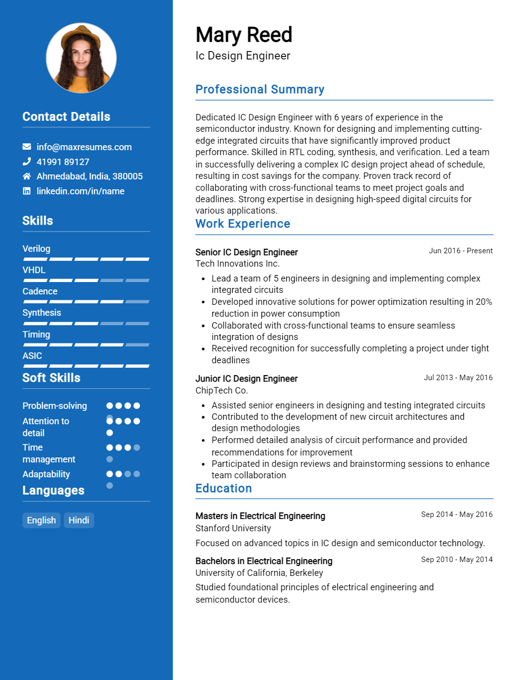ic-design-engineer-resume-sample