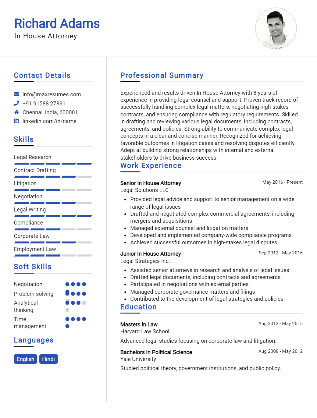 in-house-attorney-resume-sample