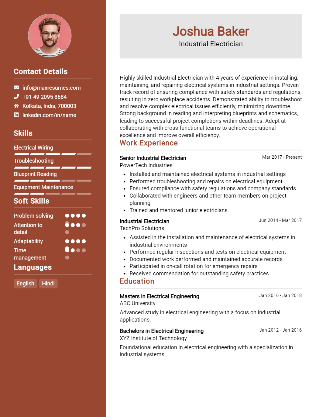 industrial-electrician-resume-sample