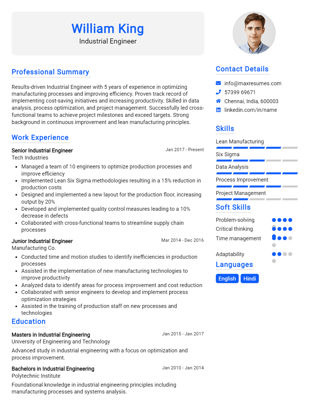 industrial-engineer-resume-sample
