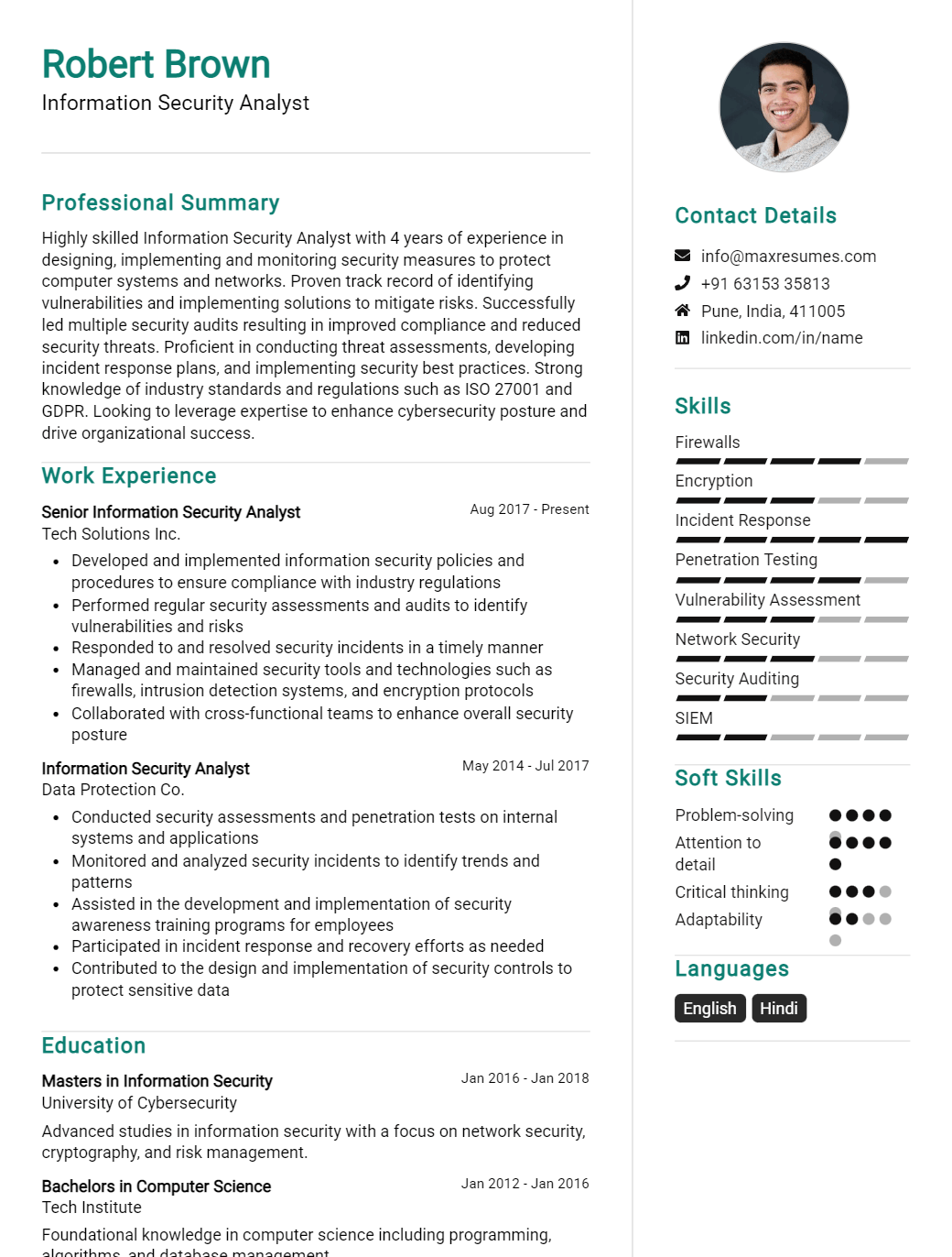 information-security-analyst-resume-sample