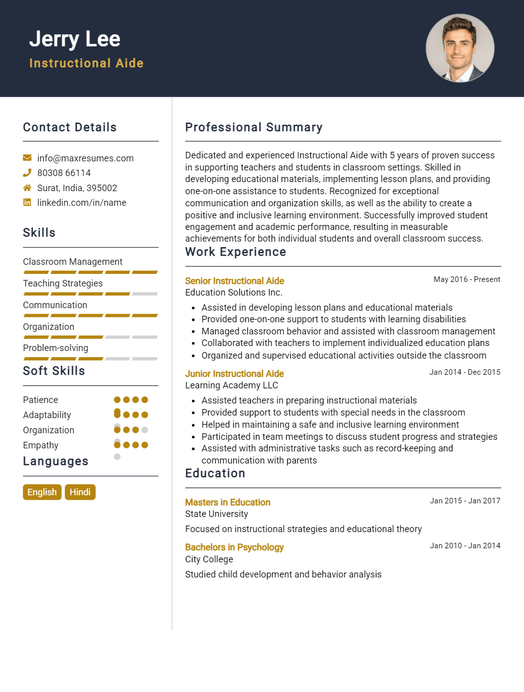 instructional-aide-resume-sample