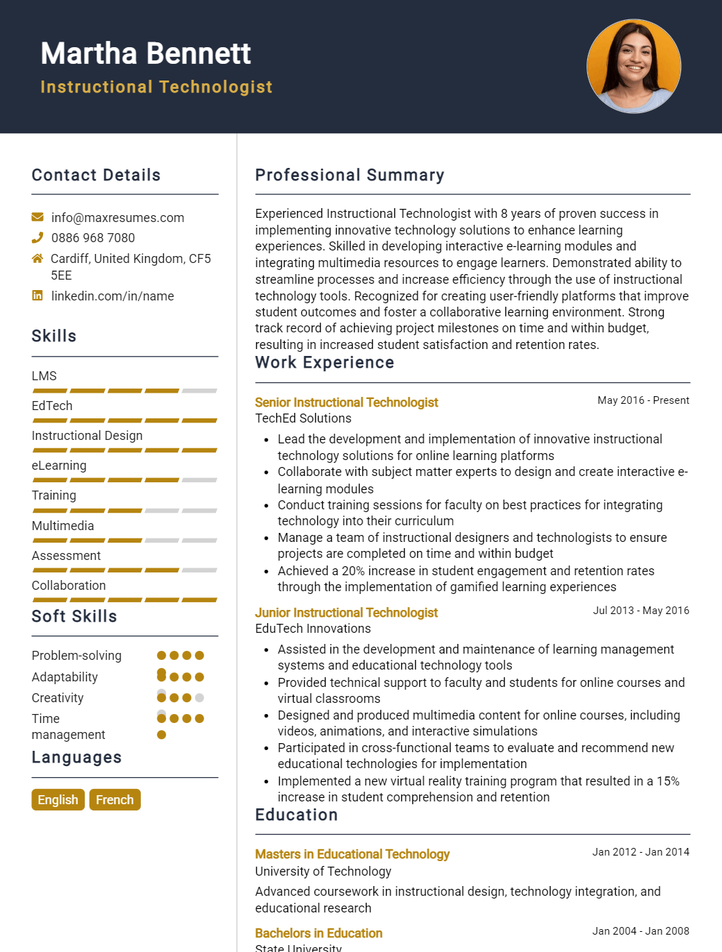 instructional-technologist-resume-sample
