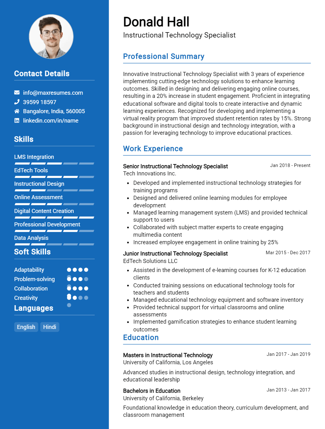 instructional-technology-specialist-resume-sample